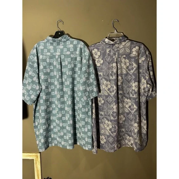 Joe Kealoha Reyn Spooner Mens Sz 2XL Hawaiian Button Down Shirt (2 Pc) AOP Tiki